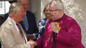 His Majesty King Charles III's visit to Llangernyw in 2018.